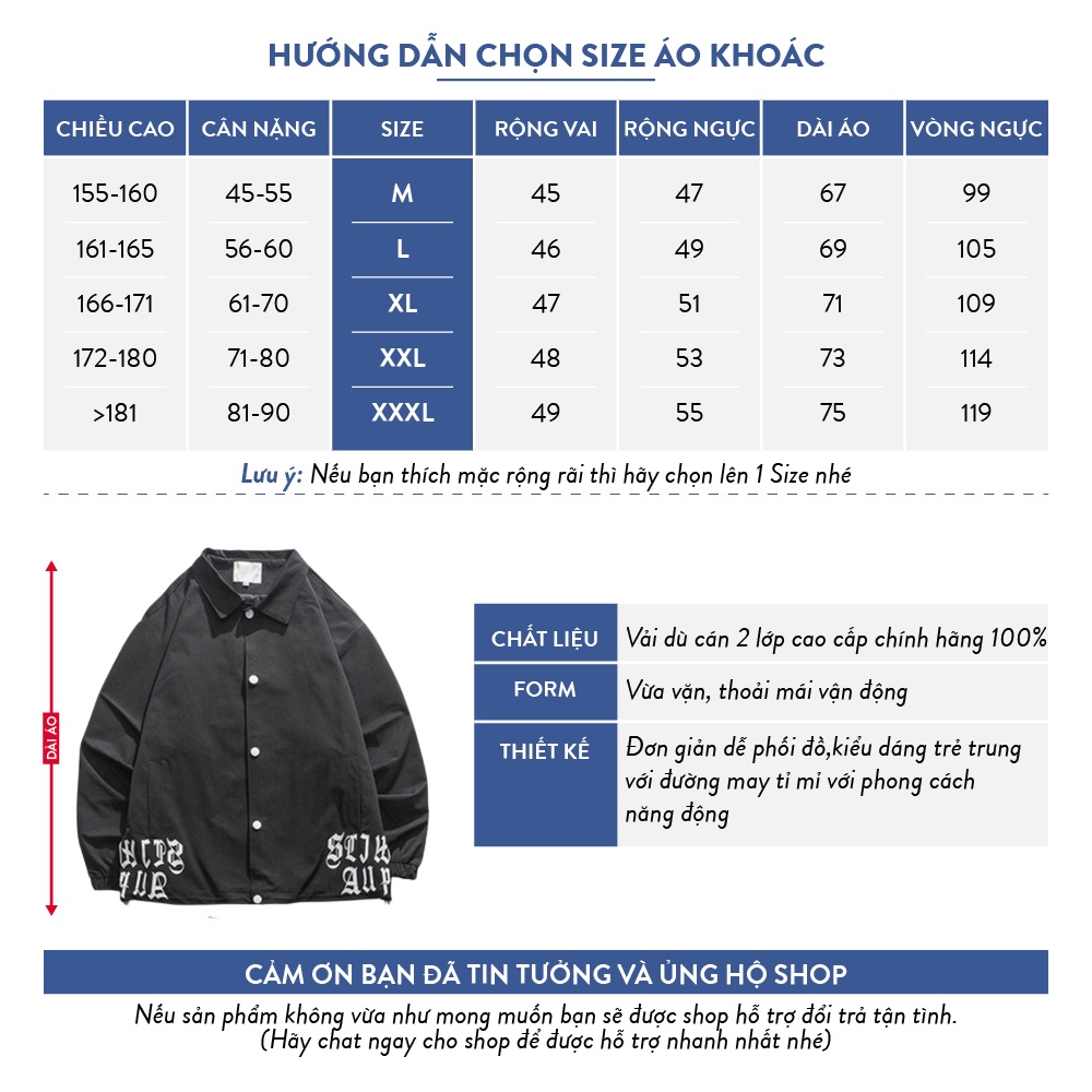 Áo khoác unisex nam nữ bomber, áo khoác dù chống nắng form rộng