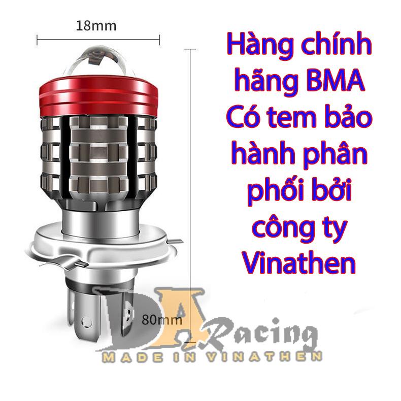 SIÊU PHẨM-Đèn pha led mini BMA chân H4-2 màu tích hợp pasing và mắt quỷ