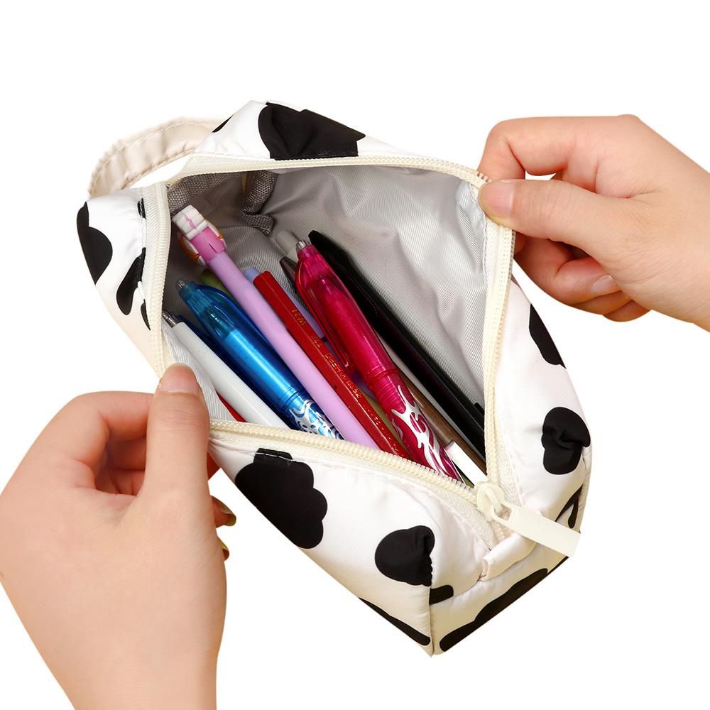 Túi Đựng Bút Chì Sức Chứa Lớn In Họa Tiết Bò Sữa Đơn Giản 1 #