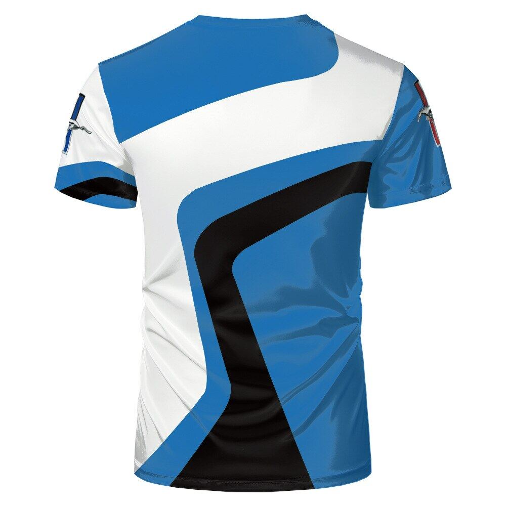 Áo Thun Tay Ngắn Cổ Tròn In Logo Xe Hơi Ford Mustang Thời Trang Chất Lượng Cao Size 6XL