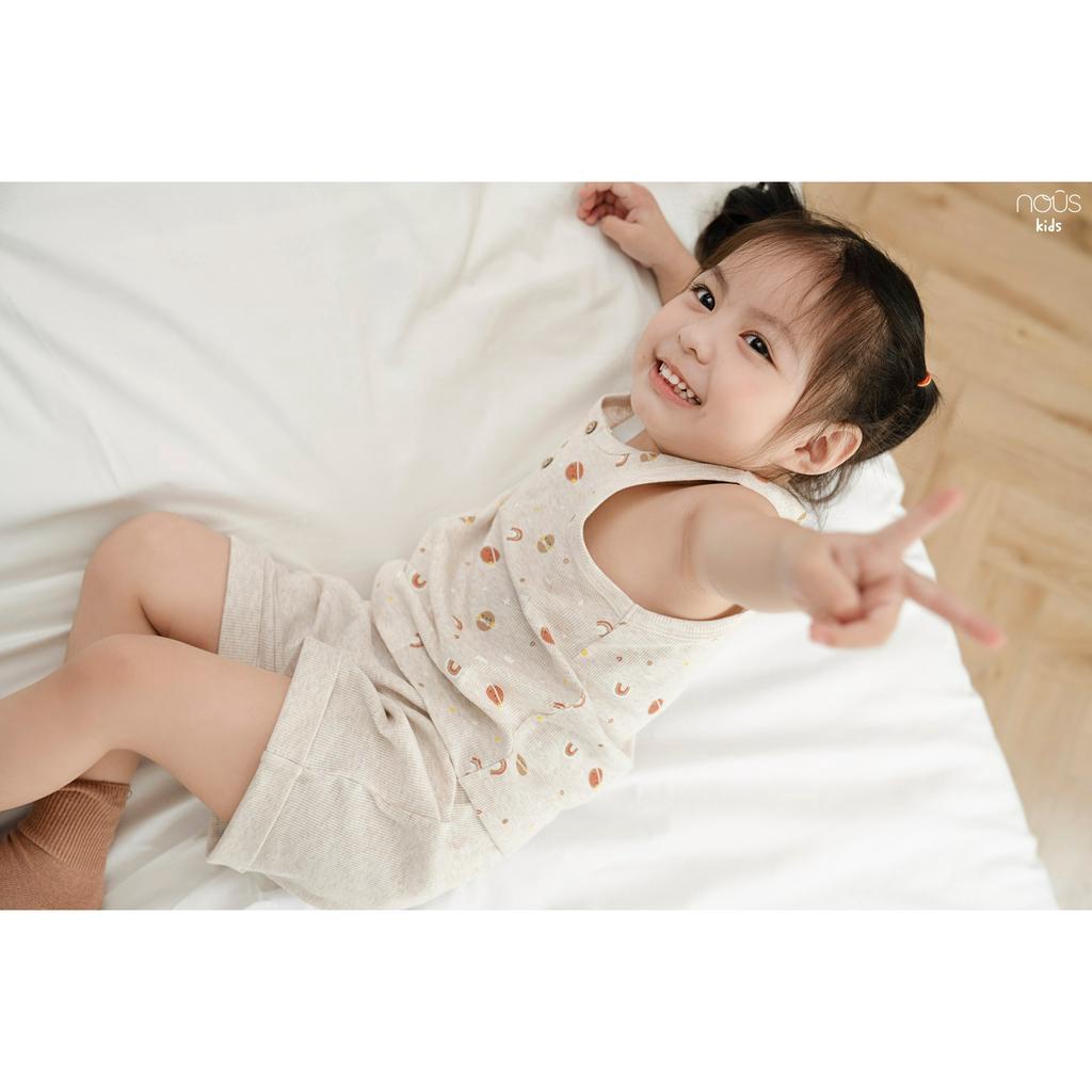 Nous Kid 2-6Y Bộ đồ thời trang mùa hè Nous cho bé trai bé gái mát mẻ