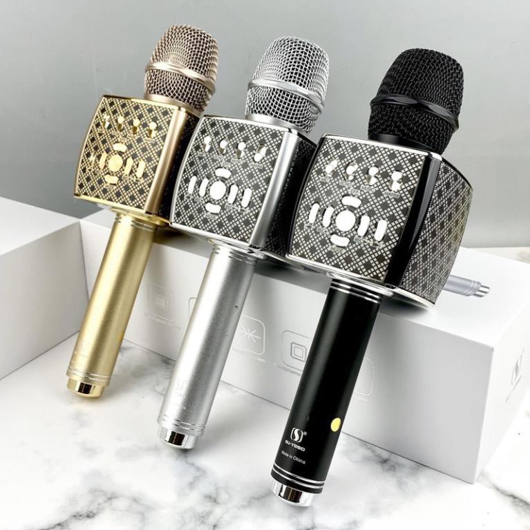 Mic karaoke YS95 cao cấp - Micro Bluetooth YS-95 tích hợp loa bass không dây