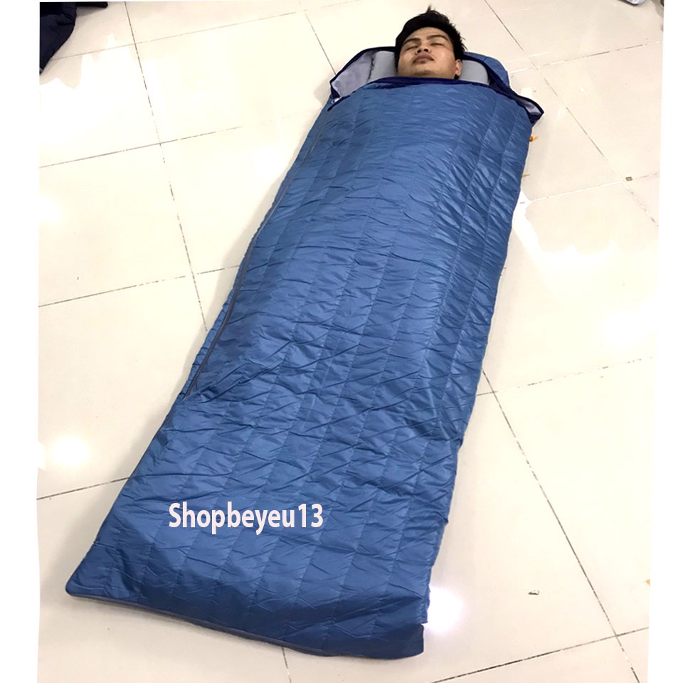 Túi ngủ văn phòng,du lịch chần bông 2 mặt cao cấp(không bị vón bông khi giặt)