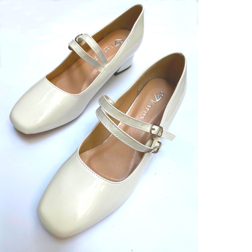 Giày nữ cao gót 5cm mary jane tiểu thư FAROSA cài hai quai ngang cưc sang chảnh- TS91