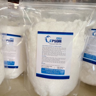 Muối EPSOM 1kg (mgSO4) có thể dùng cho cây trồng phát triển lá, ngọn cực tốt.