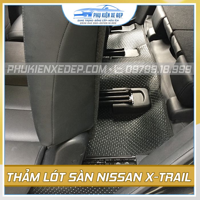 Thảm lót sàn ô tô KataCAO CẤP  cao su Thái Lan cho xe Nissan X-Trail/Terra/Silphy/Qashqai/Navara vừa khít sàn xe