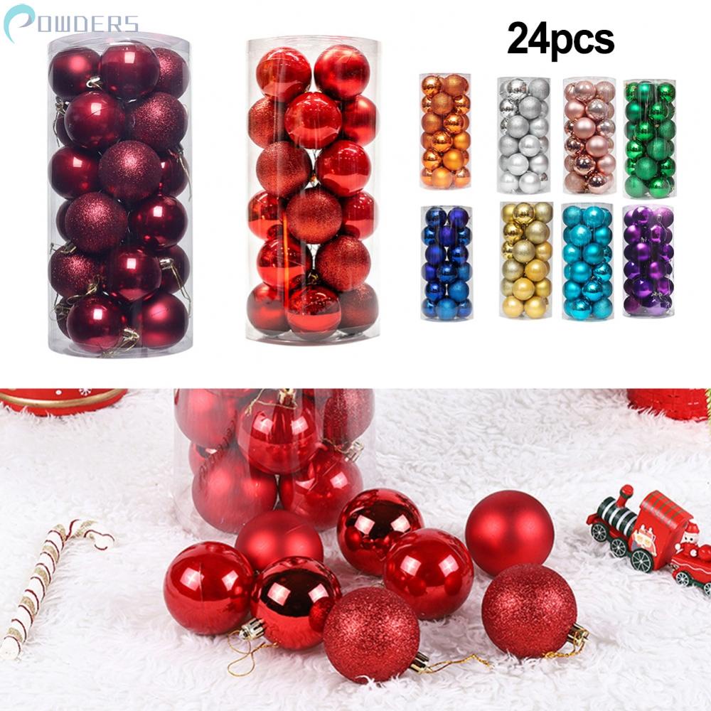 Set 24 Trái Châu Trang Trí Giáng Sinh Năm Mới