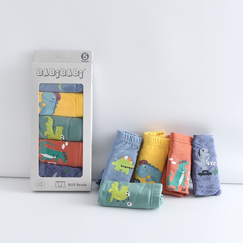 Set 5 Quần Sịp Chip Đùi Mimo Bé Trai Nhiều Mẫu, Chất Cotton Cao Cấp Thấm Hút Mồ Hôi Thoáng Mát