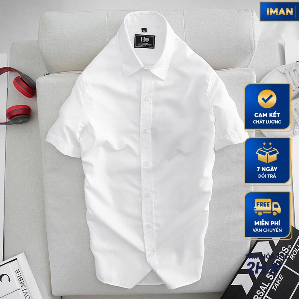 Áo Sơ Mi Nam Ngắn Tay Công Sở [CAO CẤP], Áo Sơ Mi Nam Cộc Tay Vải Lụa Cao Cấp VNXK