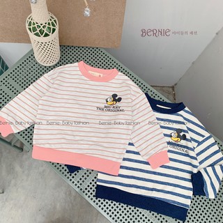 ÁO KẺ NỈ DA CÁ HOẠ TIẾT MICKEY CỰC XINH CHO BÉ - THU ĐÔNG 2020