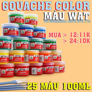 Màu Wat - Goache Color 100ml - 25 màu
