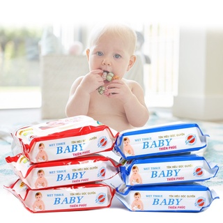 Compo 12 gói khăn,giấy ướt baby thiên phúc 100 tờ
