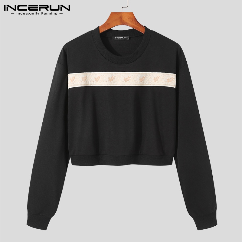 Áo lửng INCERUN tay dài cổ tròn sành điệu cho nam