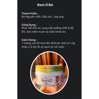 Kem ủ tóc, xả tóc - Ủ bơ nguyên chất