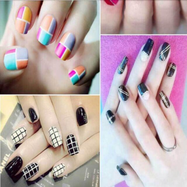 Combo 10 cuộn keo dán móng đủ màu