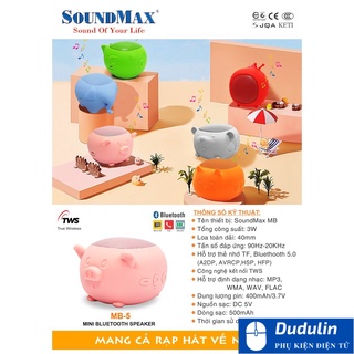 Loa Bluetooth mini hình thú SoundMax MB