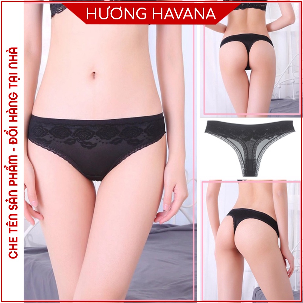 Quần lọt khe viền ren cao cấp, quần lót nữ siêu gợi cảm Havana FLQ95