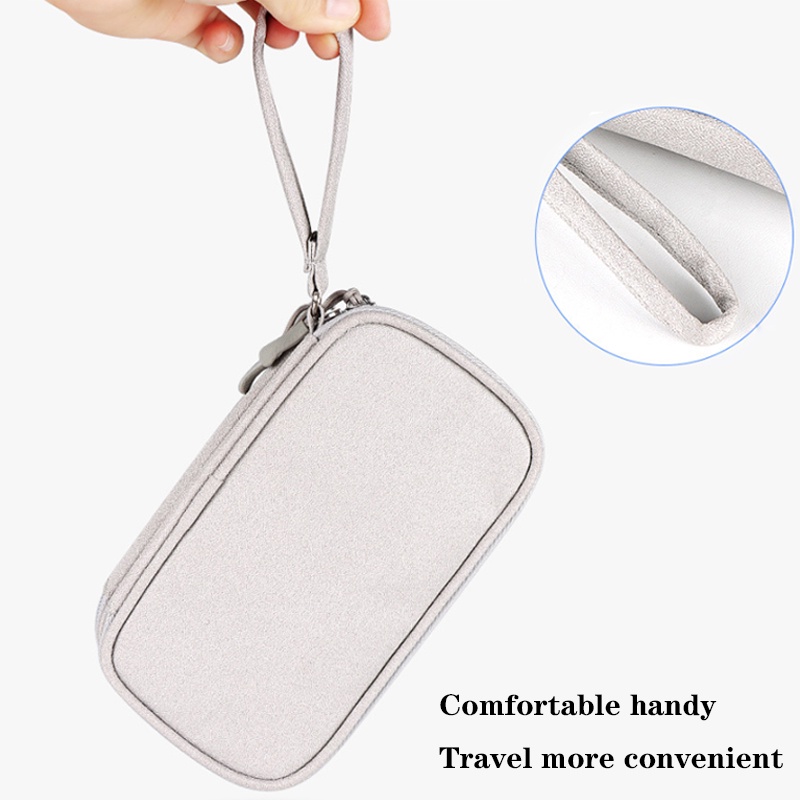 Túi Đựng Tai Nghe/ Cáp Sạc Bằng EVA Chống Thấm Nước Có Khóa Kéo Tiện Dụng Mang Theo Du Lịch