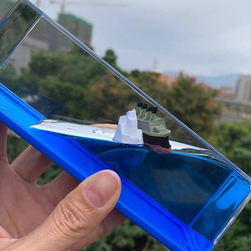 Đồng Hồ Cát Dạng Lỏng Trang Trí Nội Thất Hình Tàu Thủy