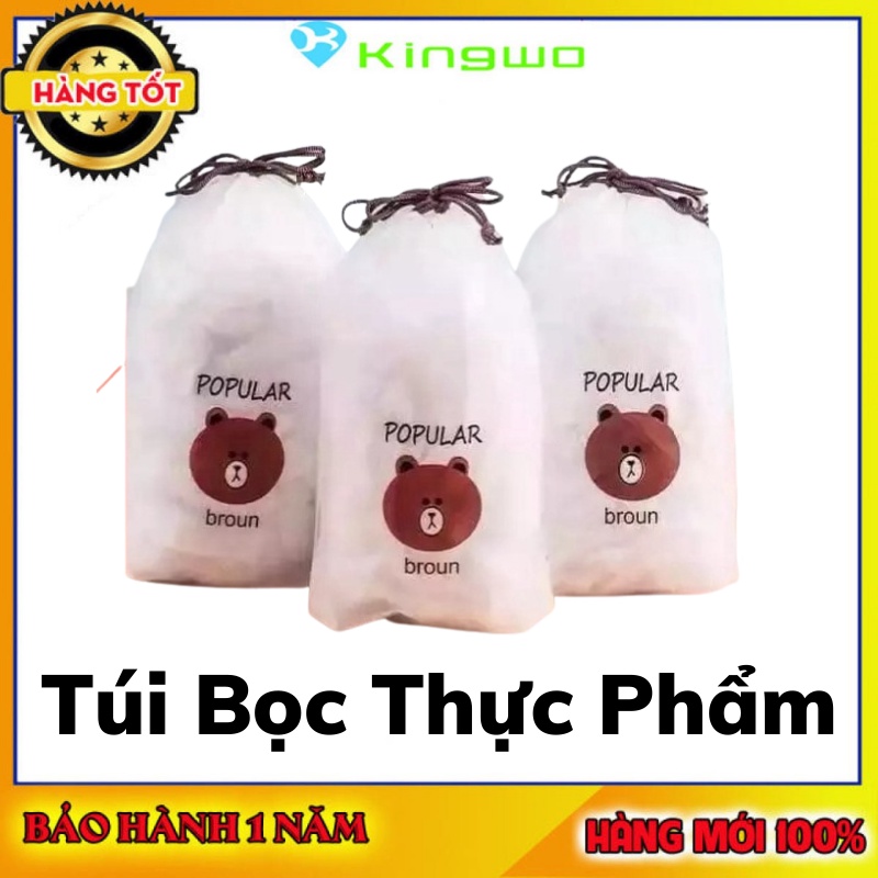 Màng bọc thực phẩm co giãn siêu dai có chun hình túi gấu set 100 chiếc