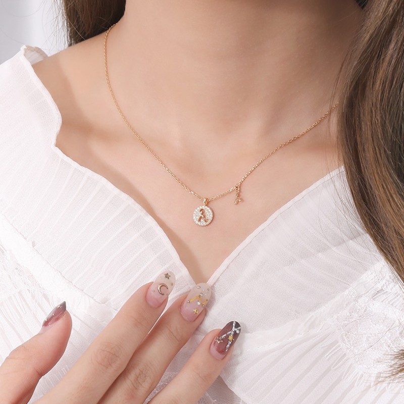 Dây chuyền bạc ý 925 mạ vàng 18k nữ tính CECY-2702