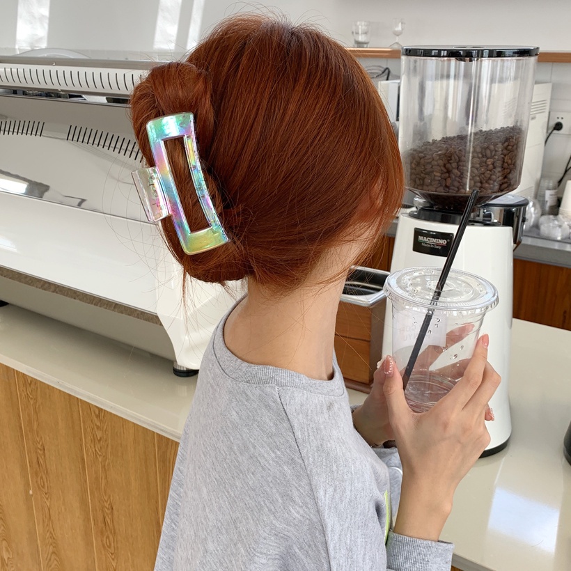 Kẹp tóc AY dáng vuông trong suốt thời trang dành cho nữ