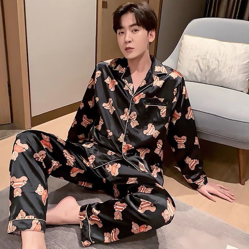Bộ Đồ Ngủ Lụa Dáng Rộng Plus Size Dành Cho Nam