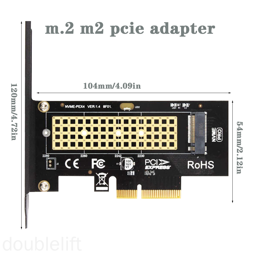 M.2 to PCI-E Adapter NVME SSD NGFF to PCI-E Converter Expansion Card with M Key Interface doublelift store