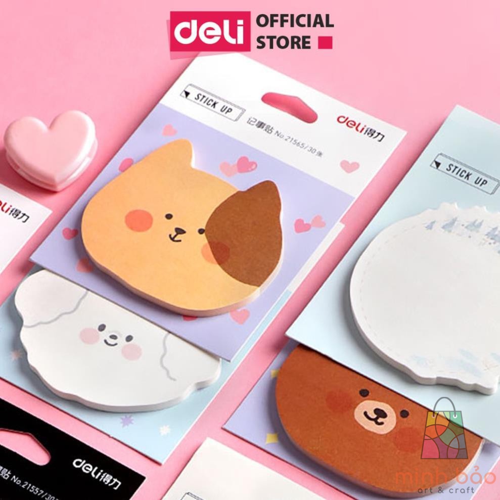 GIẤY NHẮN HỌC SINH HÌNH THÚ CƯNG DELI - 1 TỆP - 21565