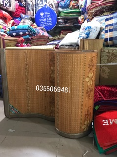 Chiếu trúc tăm đế lụa gấp loại đẹp