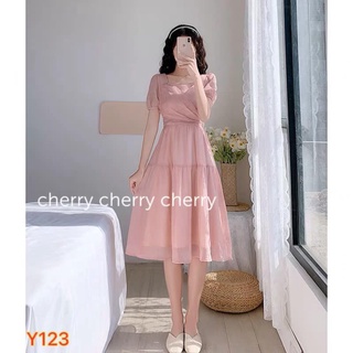 váy hồng tiểu thư Y123