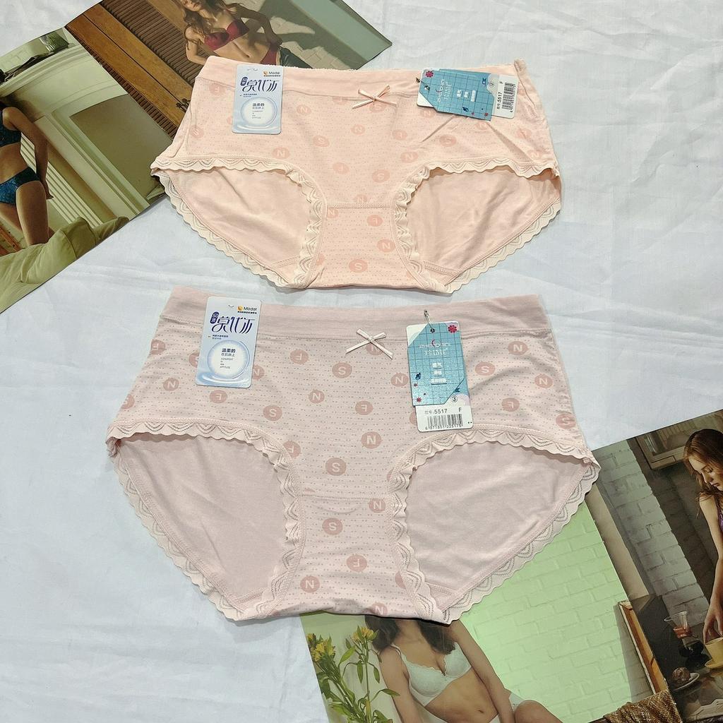 Quần lót nữ cotton viscose cao cấp cạp vừa 5517 mềm mại thấm hút mồ hôi thoáng mát freesize từ 45kg-65kg