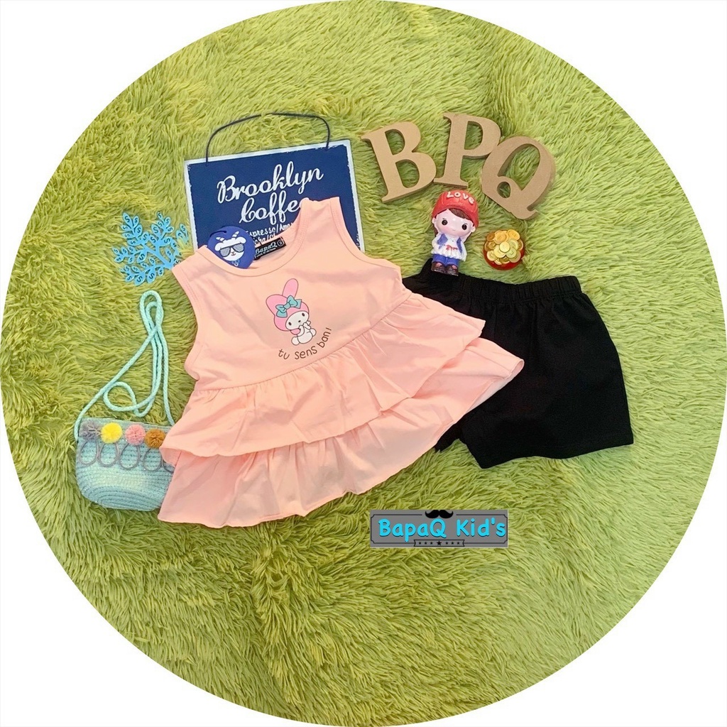 ☘️Bộ thun bé gái 2 tầng Thỏ dễ thương