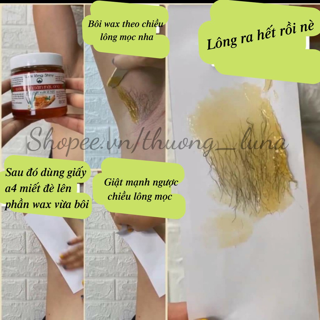 Sáp wax lông lạnh mật ong nhân sâm lô hội SHINY handmade , wax lông tay , lông chân, lông nách...