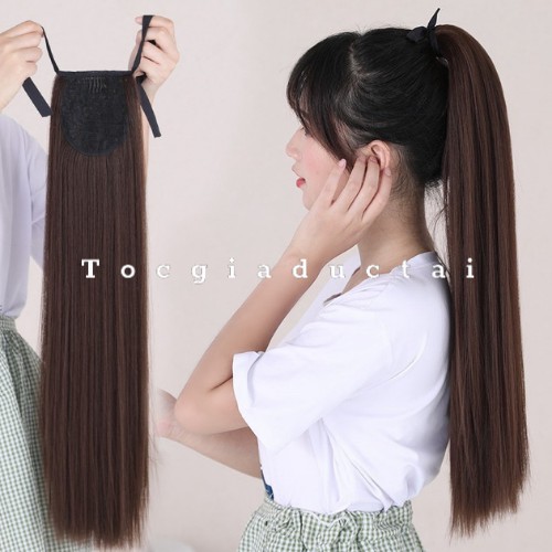 Tóc giả cột / Tóc giả buộc thẳng dành cho nữ uốn gội nhuộm thoải mái