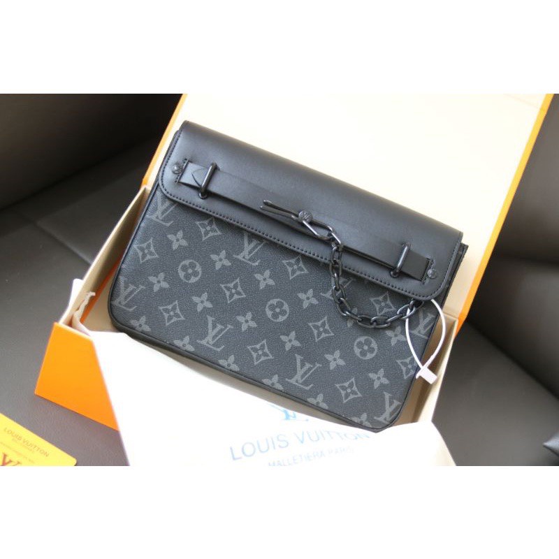 TÚI CLUTCH CẦM TAY NAM NỮ LV1607 STEAMER DA THẬT FULLBOX NAM CHÂM HÀNG SẴN