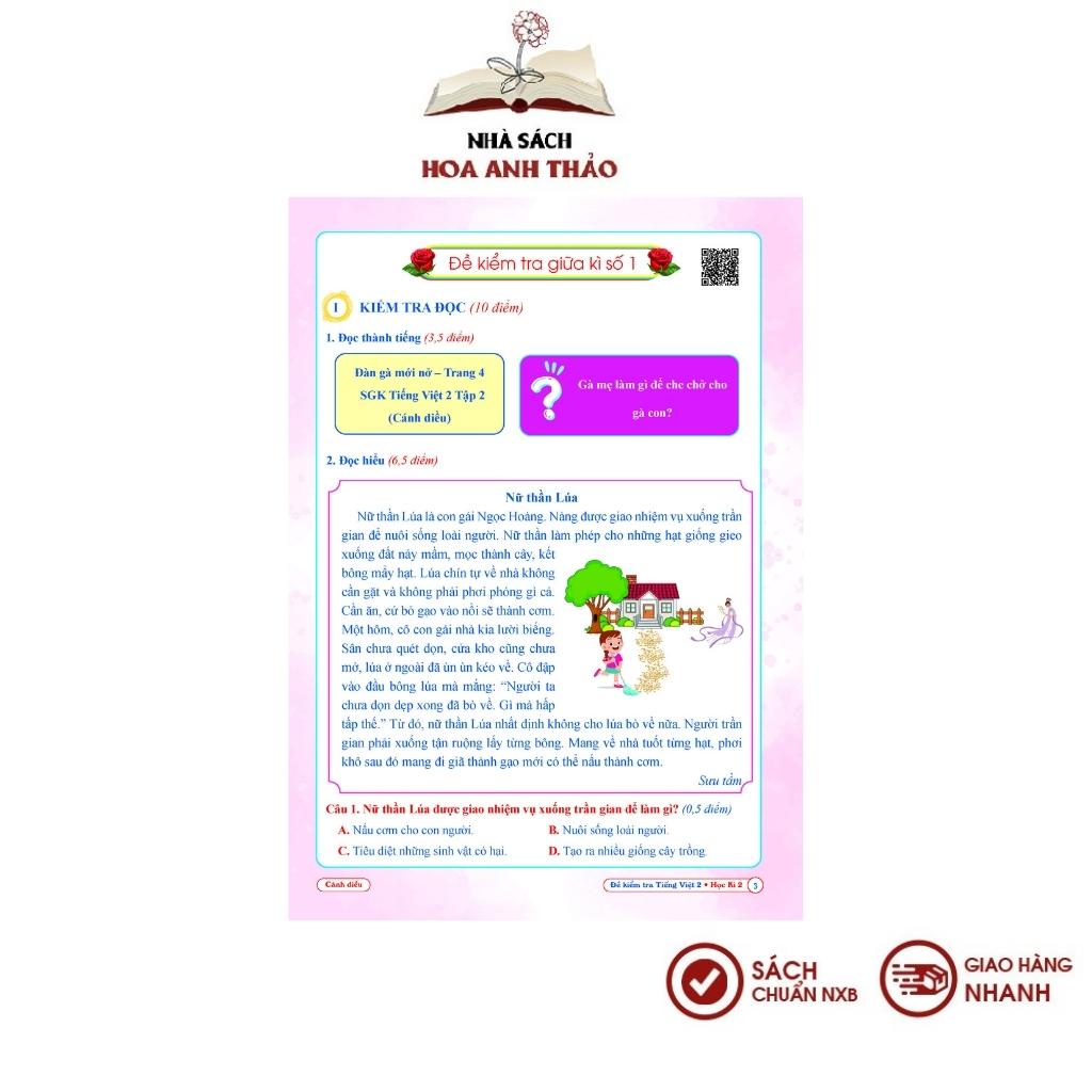 Sách - Bài tập tuần tiếng việt và đề kiểm tra tiếng việt lớp 2 học kỳ 2 Cánh diều