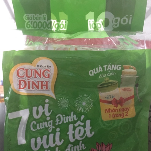 COMBO  10 GÓI MÌ CUNG ĐÌNH LẨU TÔM CHUA CAY