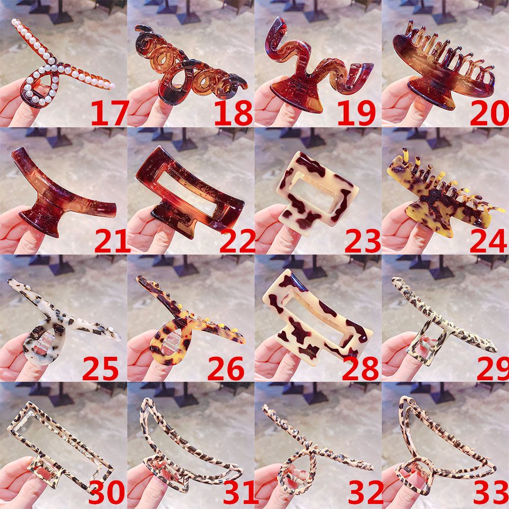 [Hàng mới về] Kẹp tóc cỡ lớn họa tiết da báo thời trang cho nữ nhiều kiểu tùy chọn