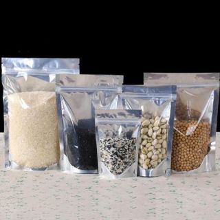 1KG TÚI ZIP BẠC ( TÚI ZIPPER ĐỰNG 500G KHÔ GÀ)