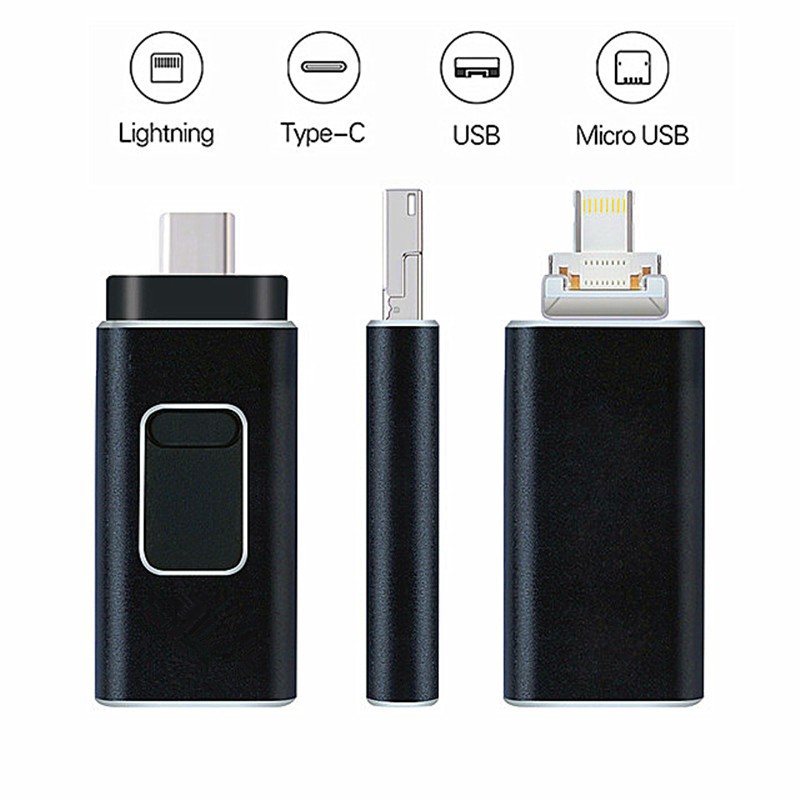 Ổ USB OTG đa năng 4 trong 1 tích hợp giác cắm USB Type-C Micro USB
