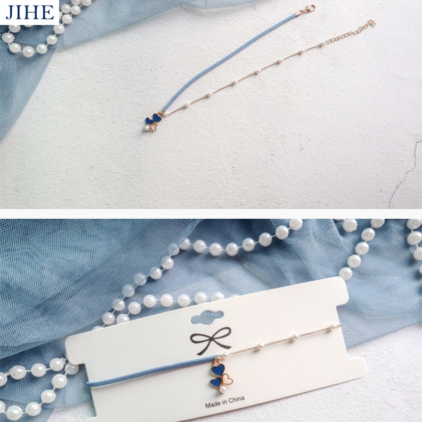 Vòng Cổ choker Màu Xanh Phong Cách