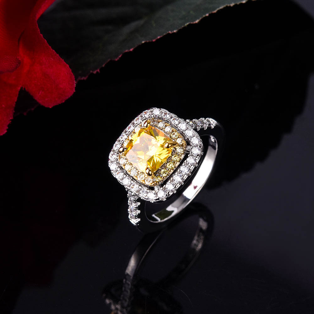 Nhẫn Đính Đá Lấp Lánh Thời Trang Dành Cho Nữ