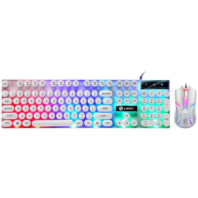 Bộ Chuột Và Bàn Phím Cơ Học Phát Quang Cắm Usb Cho Máy Tính Notebook