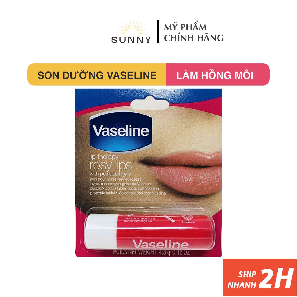 Son dưỡng môi Vaseline Rosy Lips Hồng 4.8g cho đôi môi luôn khỏe mạnh và hồng hào