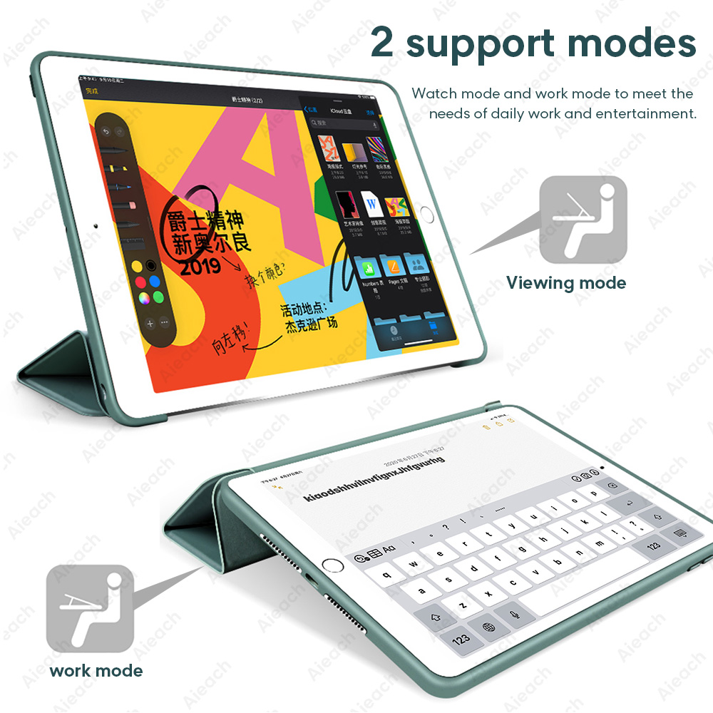 Bao da chất liệu PU cho Apple iPad Air 2020 10.9 inch Air 4th Gen 10.2 8th 7th 5th 6th 9.7 Pro 11 2020 Mini 5 iPad 2 3 4 | BigBuy360 - bigbuy360.vn