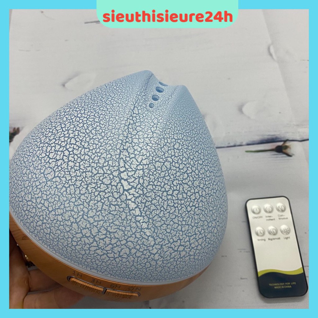 Máy Xông Tinh Dầu ❤️FREESHIP❤️ Máy Khuếch Tán Phun Sương Siêu Âm Tạo Ẩm Hình Búp Sen, Bí Ngô Cao Cấp Có Remote