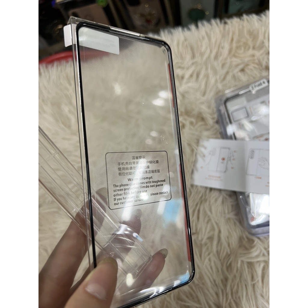 Ốp điện thoại PC cứng chống sốc, chống bẩn, chống va đập cho Samsung Galaxy có mặt kính bảo vệ máy Z FOLD FLIP 4 ZFOLD4