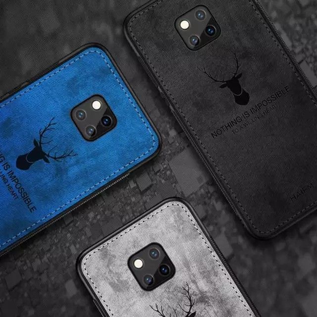 Ốp lưng Huawei Mate 20x chống sốc vải đầu hươu cao cấp