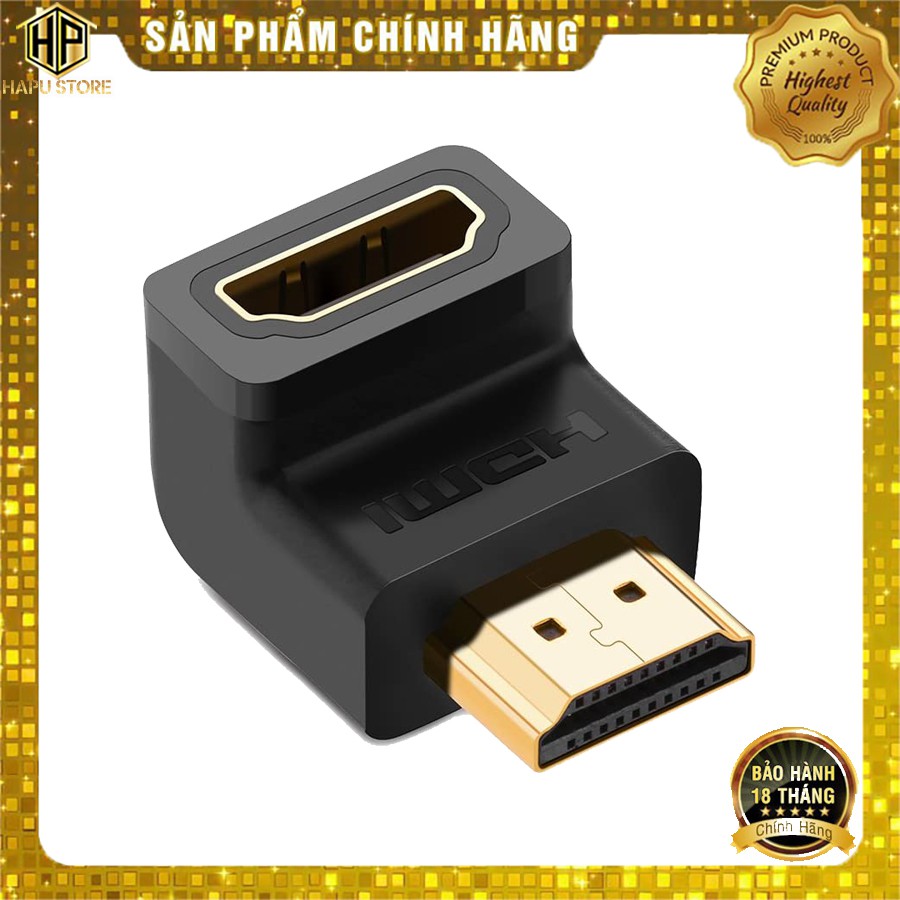 Đầu nối HDMI vuông góc 90 độ Ugreen 20109 (bẻ xuống) chính hãng - Hapustore